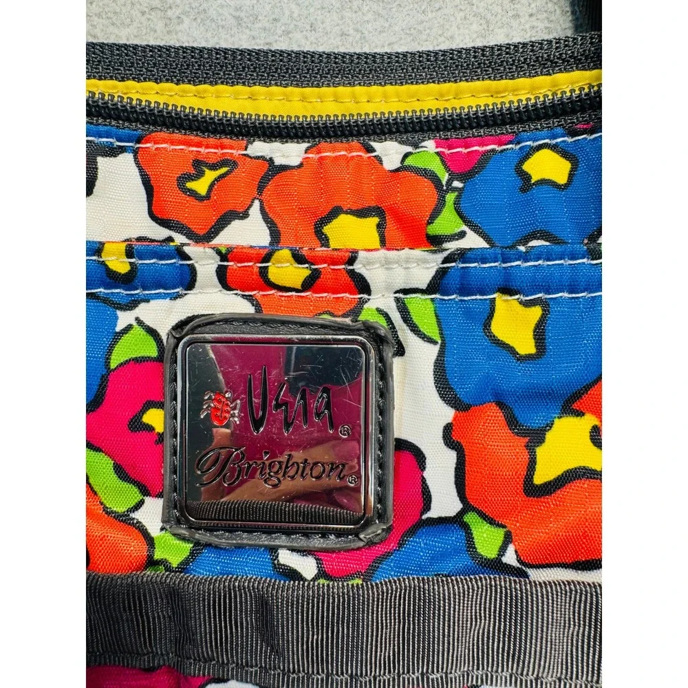 Brighton‎ Vera Bradley Tote Bag Large Multicolor Floral Nylon Zip Travel Bag